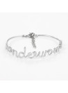 Bracelet à message "Wonderwoman" Laiton argenté