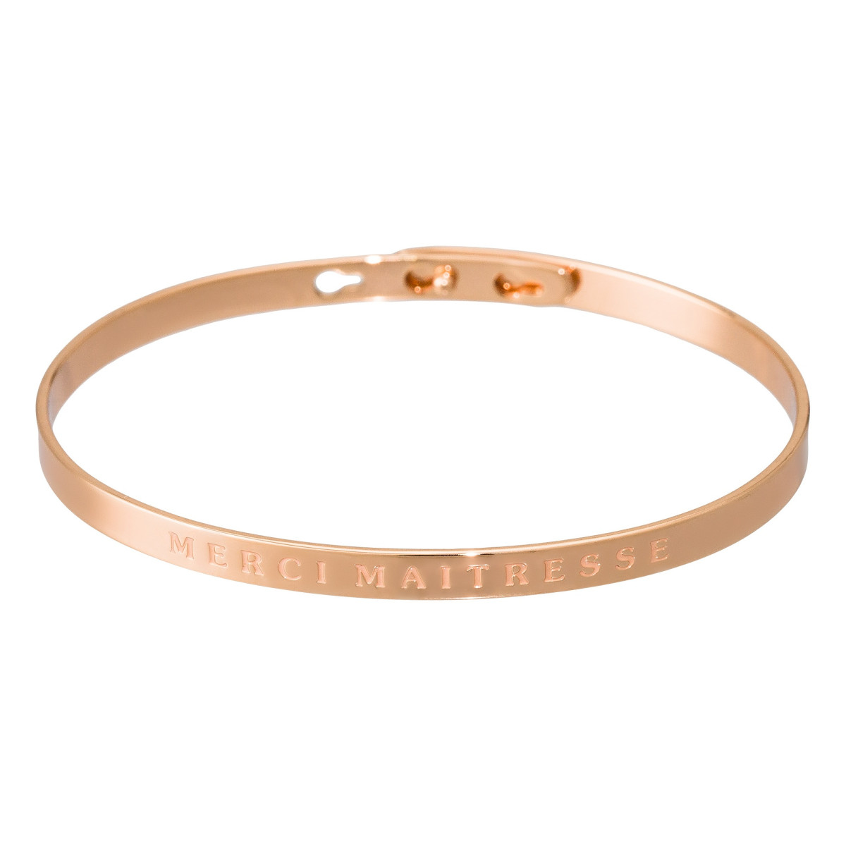Bracelet à message "Merci Maitresse" Laiton rosé Bracelet à message "Merci Maitresse" Laiton rosé