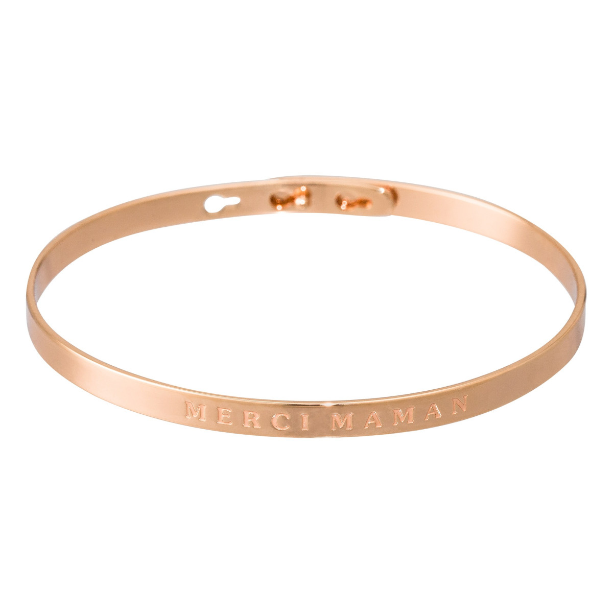 Bracelet à message "Merci Maman" Laiton rosé Bracelet à message "Merci Maman" Laiton rosé