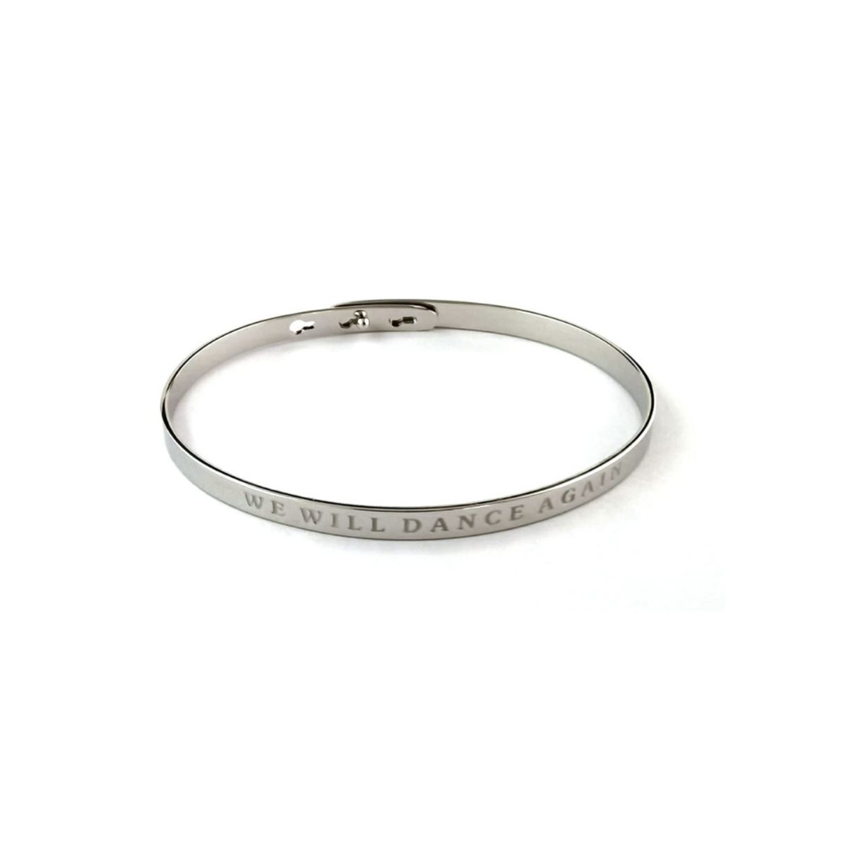 Bracelet à message "We Will Dance Again" Laiton argenté