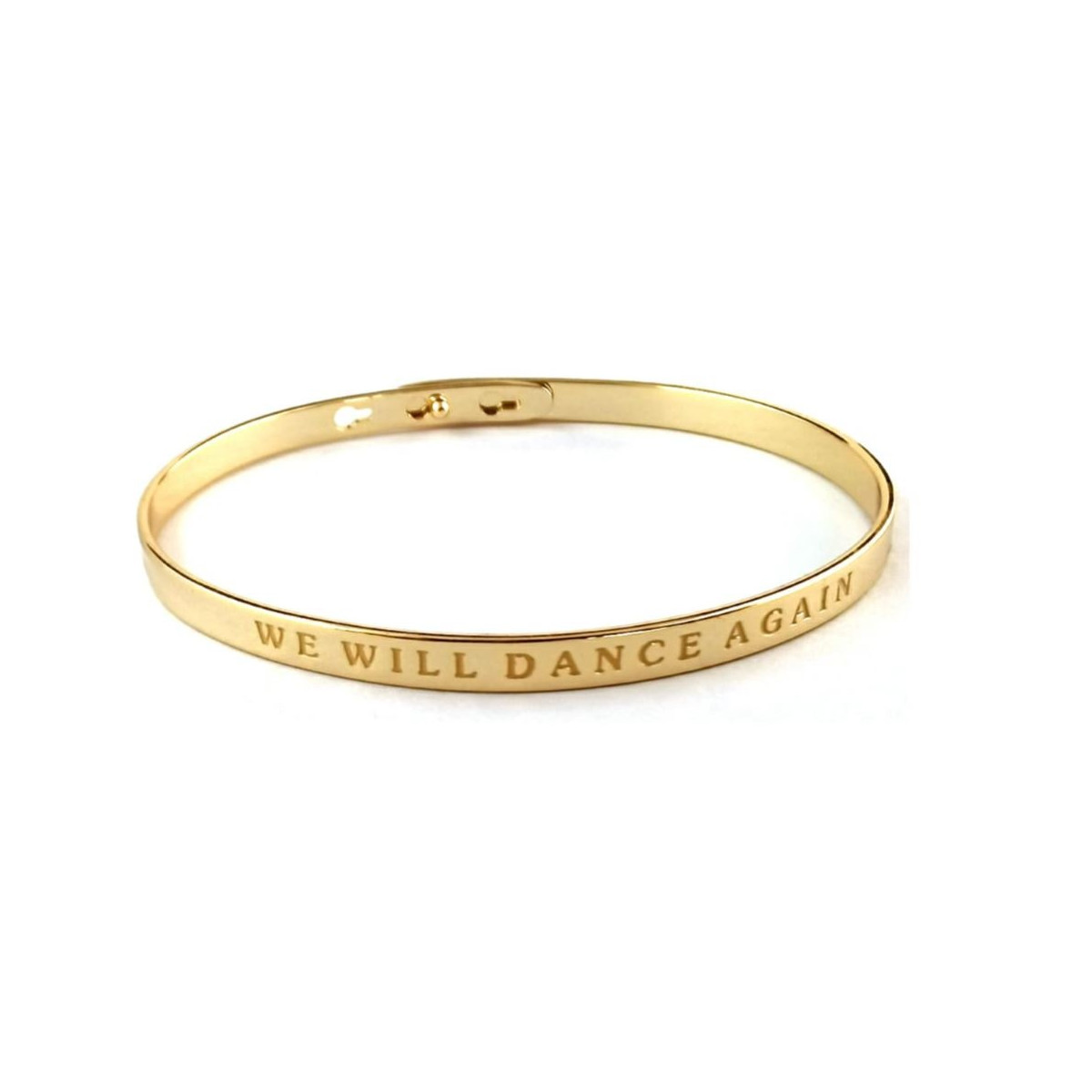Bracelet à message "We Will Dance Again" Laiton doré Bracelet à message "We Will Dance Again" Laiton doré
