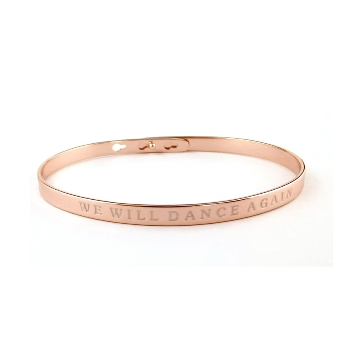 Bracelet à message "We Will Dance Again" Laiton rosé