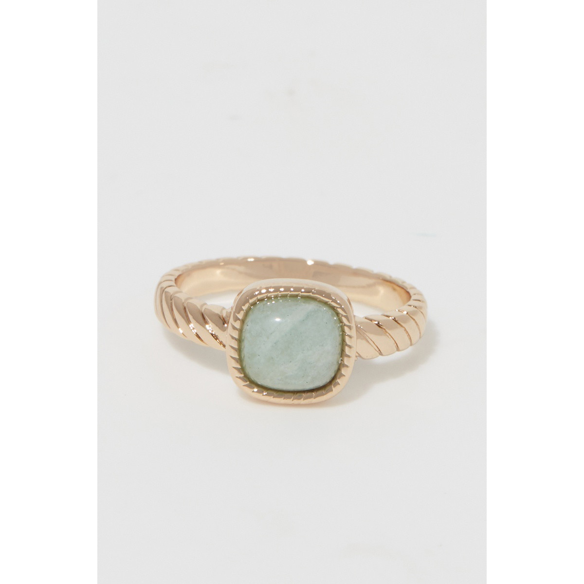 Bague "Azurielle", amazonite Laiton doré