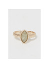 Bague "Brume", labradorite Laiton doré