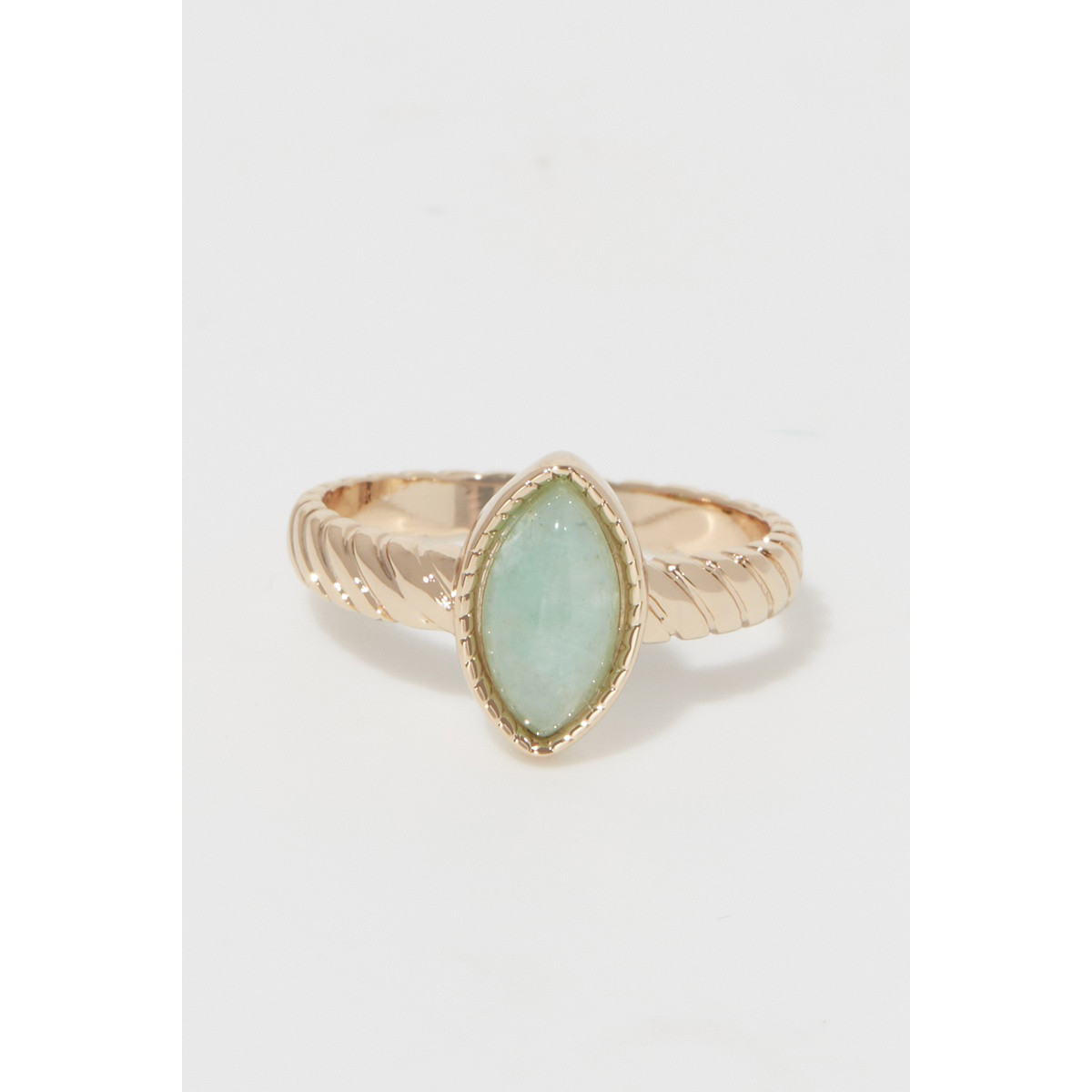 Bague "Brume", amazonite Laiton doré Bague "Brume", amazonite Laiton doré