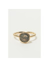 Bague Labradorite Laiton doré "Elapsis"