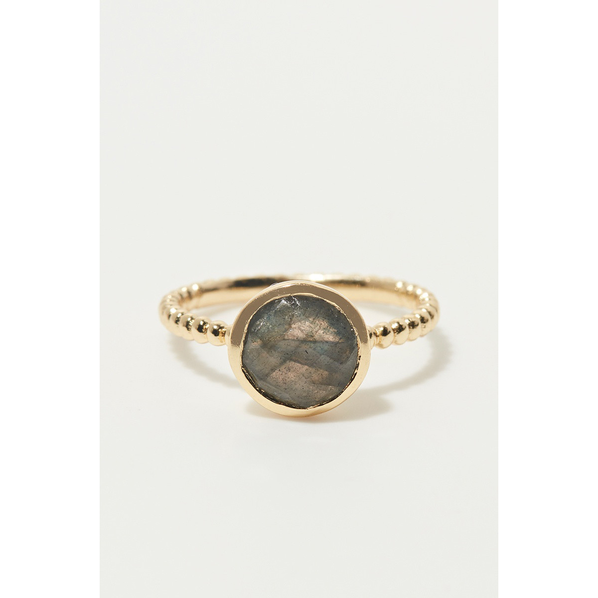 Bague Labradorite Laiton doré "Elapsis" Bague Labradorite Laiton doré "Elapsis"