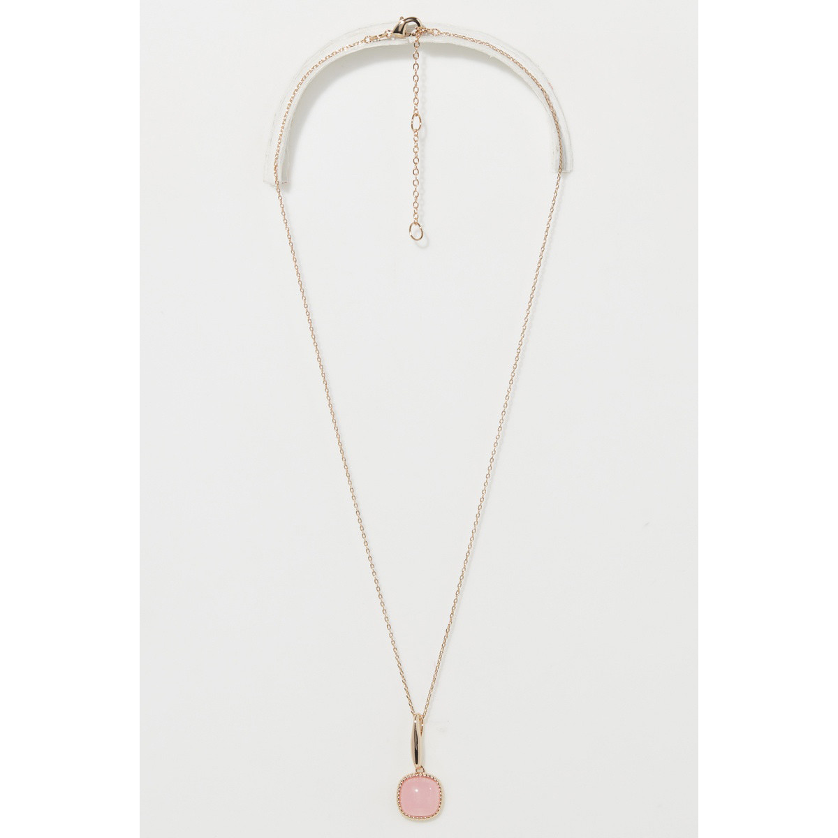 Collier "Givralis", rose quartz Laiton doré Collier "Givralis", rose quartz Laiton doré