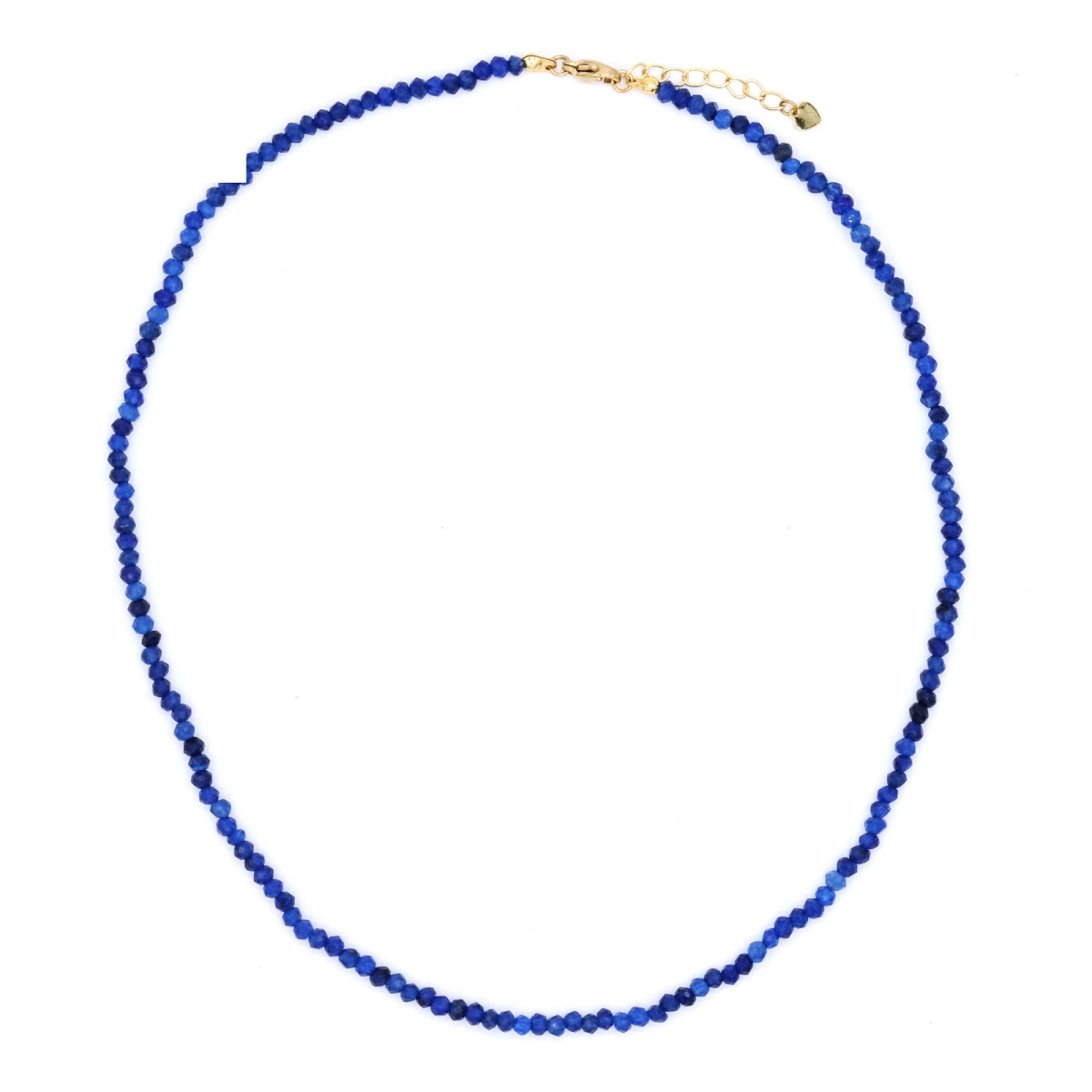 Collier "Incréa" jade bleue Laiton doré Collier "Incréa" jade bleue Laiton doré