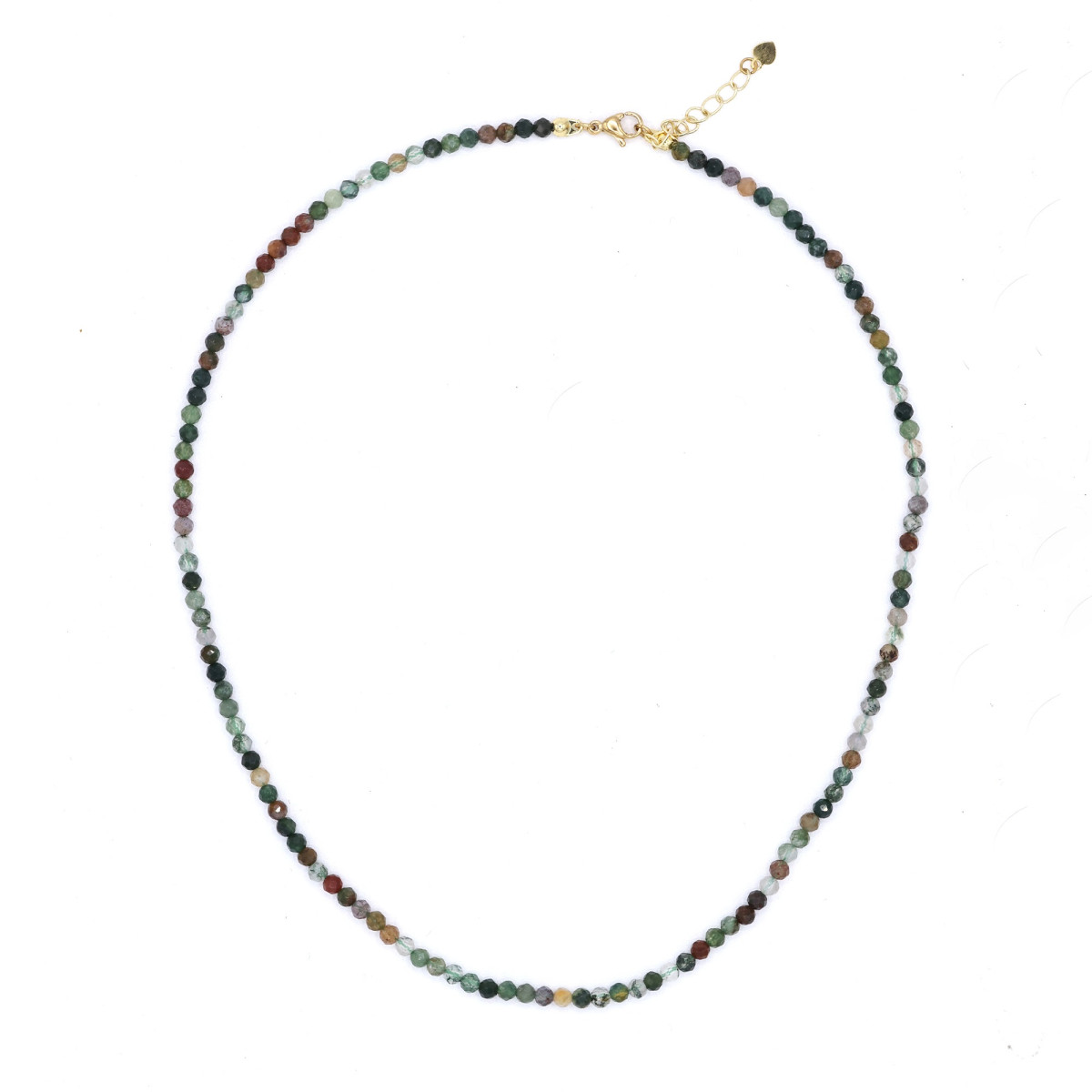 Collier "Incréa" Agate multicolores Laiton doré Collier "Incréa" Agate multicolores Laiton doré