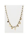 Collier "Luminara" jade noire Laiton doré