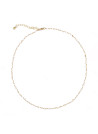 Collier "Luneris" Jade Blanche Laiton doré