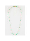 Collier "Luneris" Jade Verte Laiton doré