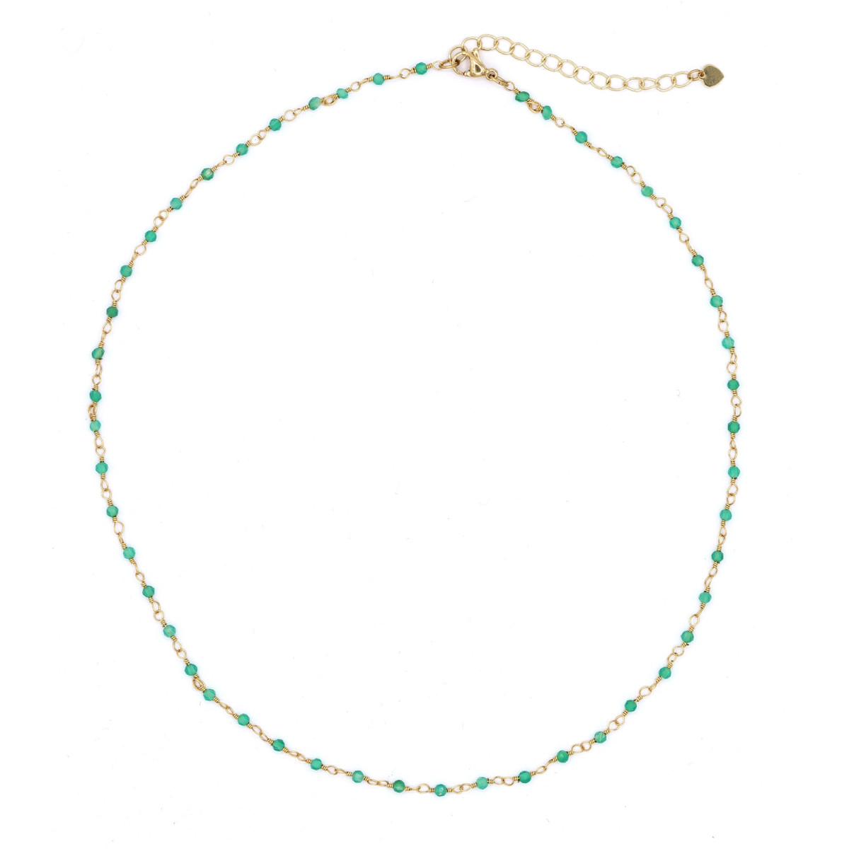 Collier "Luneris" Amazonite Laiton doré Collier "Luneris" Amazonite Laiton doré