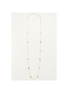 Collier Eulalie Iolites, pierres de lune et aventurines Laiton doré"Nivalis"