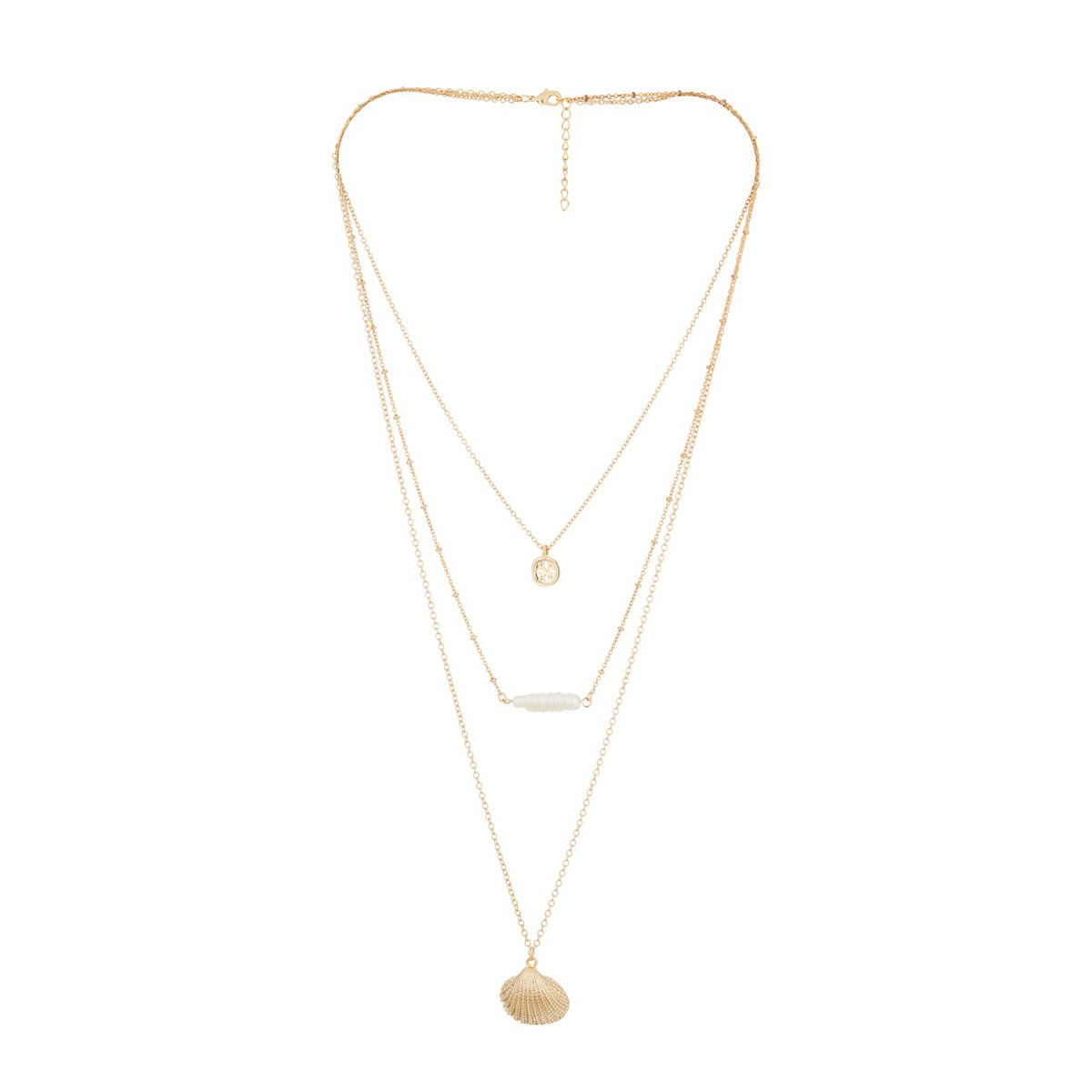 Collier Perles Laiton doré"Ombelisse" Collier Perles Laiton doré"Ombelisse"
