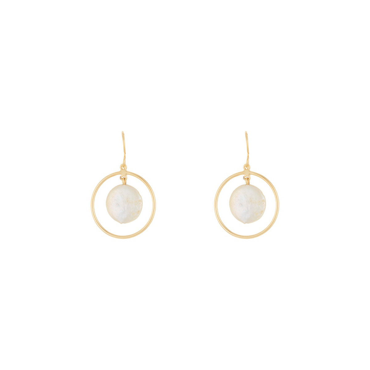Boucles d'oreilles Perles Laiton doré"Pulsarion" Boucles d'oreilles Perles Laiton doré"Pulsarion"