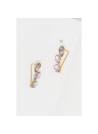 Boucles d'oreilles "Reflet" Lolite Laiton doré
