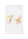 Boucles d'oreilles opale rose Laiton doré"Satellite"