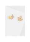 Boucles d'oreilles pink chalcedony Laiton doré"Saturnia"