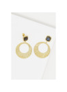 Boucles d'oreilles "Scintilla" Labradorite Laiton doré