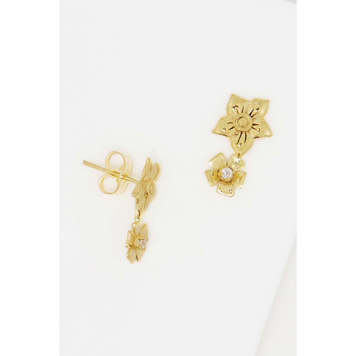 Boucles d'oreilles "Scintillant" Pierre de Lune Laiton doré Boucles d'oreilles "Scintillant" Pierre de Lune Laiton doré