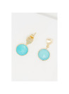 Boucles d'oreilles "Starlette" Amazonite Laiton doré