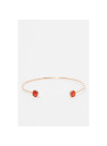 Bracelet "Vespera" Cornaline Laiton rosé