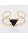 Bracelet "Zénétis" Black onyx Laiton doré