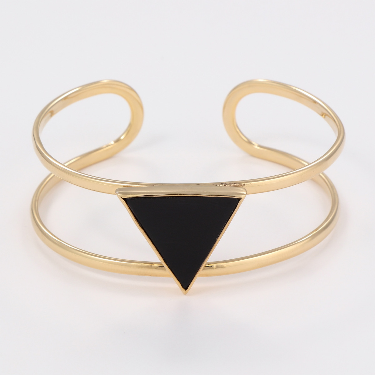 Bracelet "Zénétis" Black onyx Laiton doré Bracelet "Zénétis" Black onyx Laiton doré