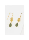 Boucles d'oreille "Zodiaqua" Aventurine Laiton doré