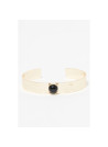 Bracelet "Eternis" Agathe noire Laiton doré
