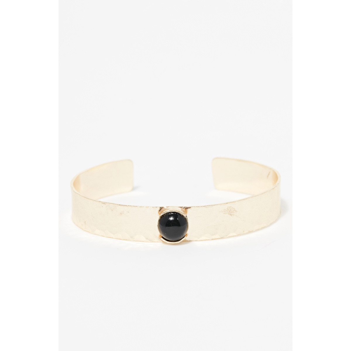 Bracelet "Eternis" Agathe noire Laiton doré Bracelet "Eternis" Agathe noire Laiton doré