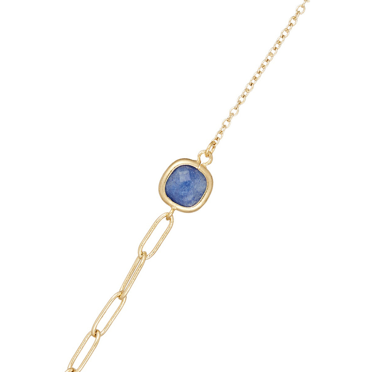 Bracelet  Aventurine bleue Laiton doré"Sérénis"