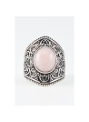 Bague "Guayaba" Opale rose et Argent Massif 925/1000
