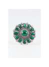 Bague "Jacaranda" Malachite et Argent Massif 925/1000
