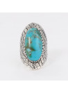 Bague "Dalia" Turquoise et Argent Massif 925/1000