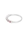 Bague "Amicale" Or blanc et Rubis