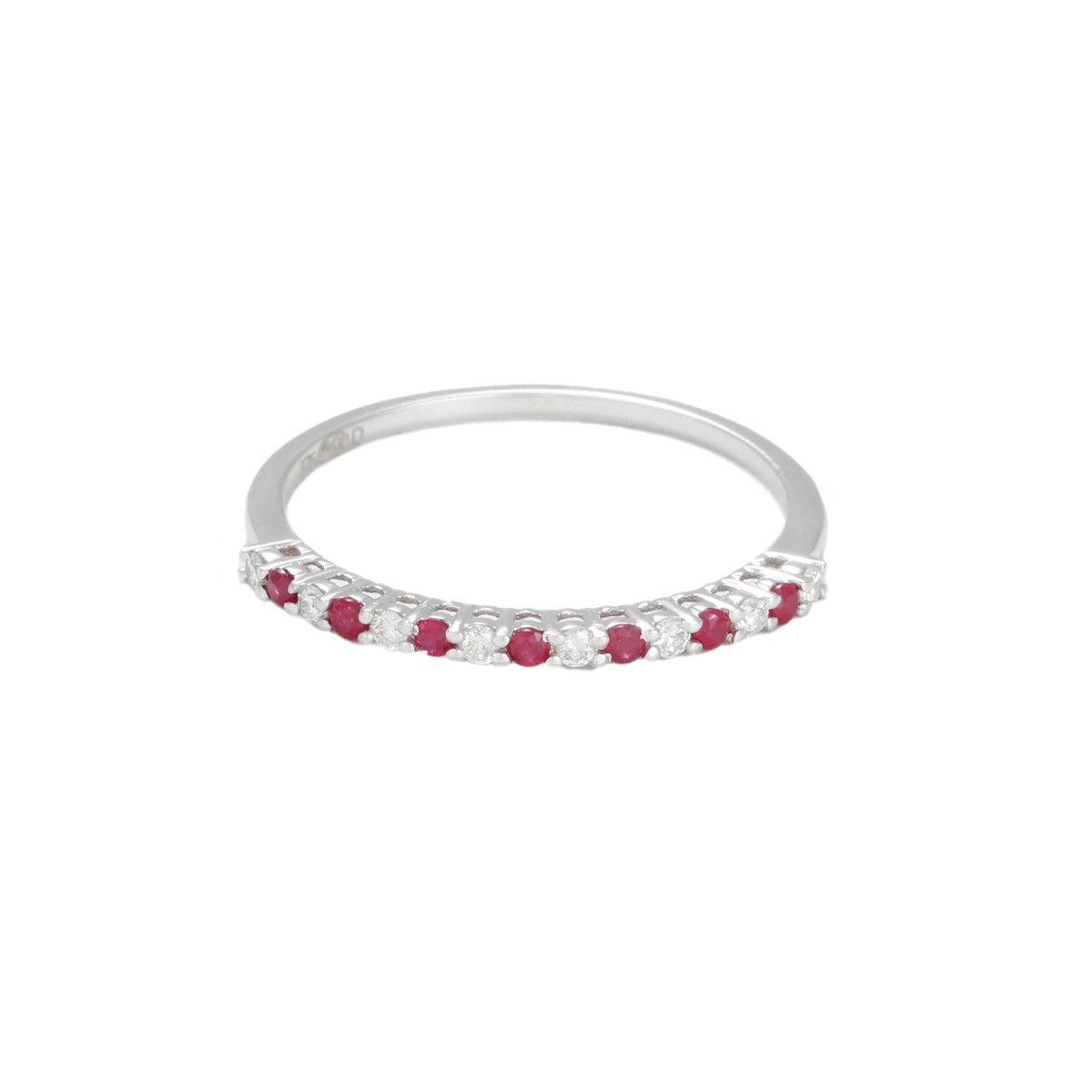 Bague "Amicale" Or blanc et Rubis Bague "Amicale" Or blanc et Rubis