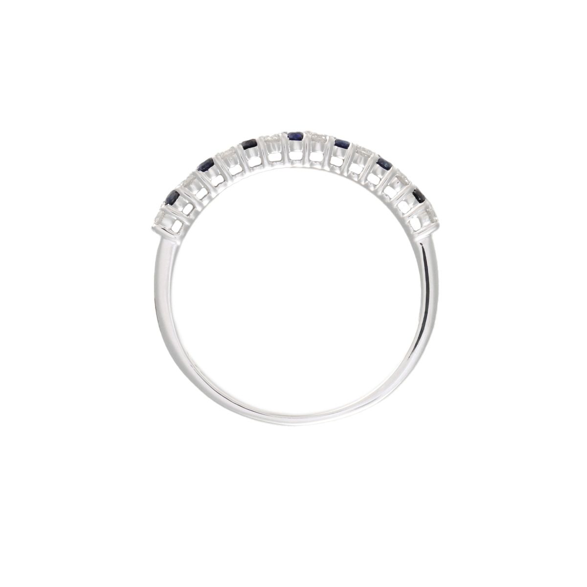 Bague "Amicale" Or blanc et Saphir