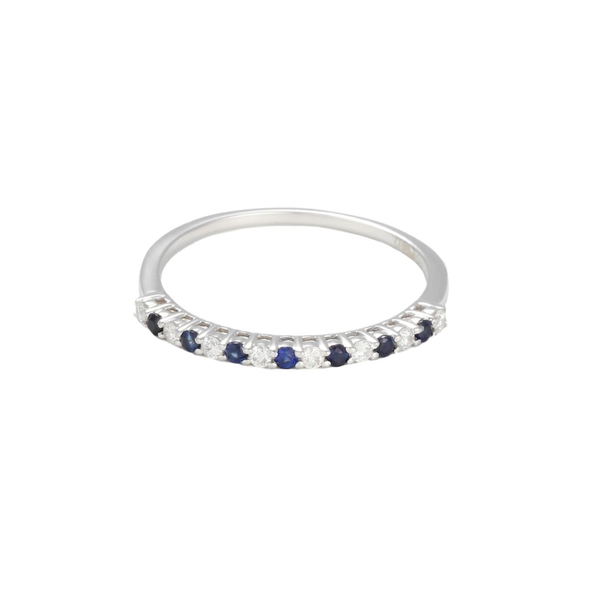Bague "Amicale" Or blanc et Saphir