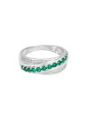 Bague "Engouement Sublime" Or blanc et Grenat