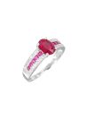 Bague "Flamme Sublime" Or blanc et Rubis