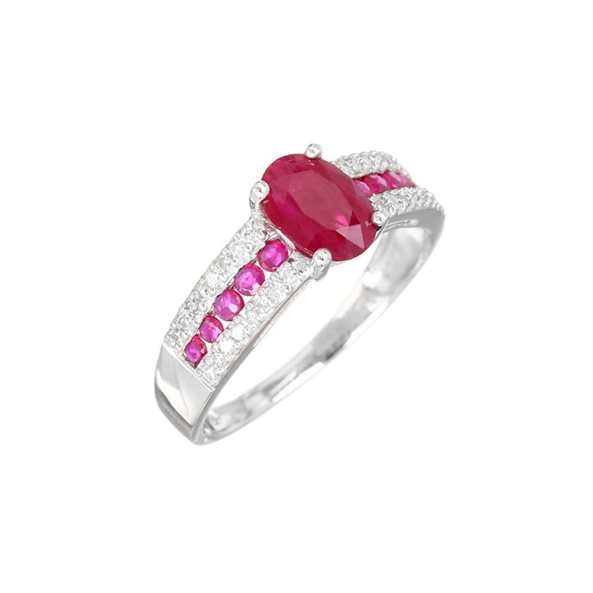 Bague "Flamme Sublime" Or blanc et Rubis