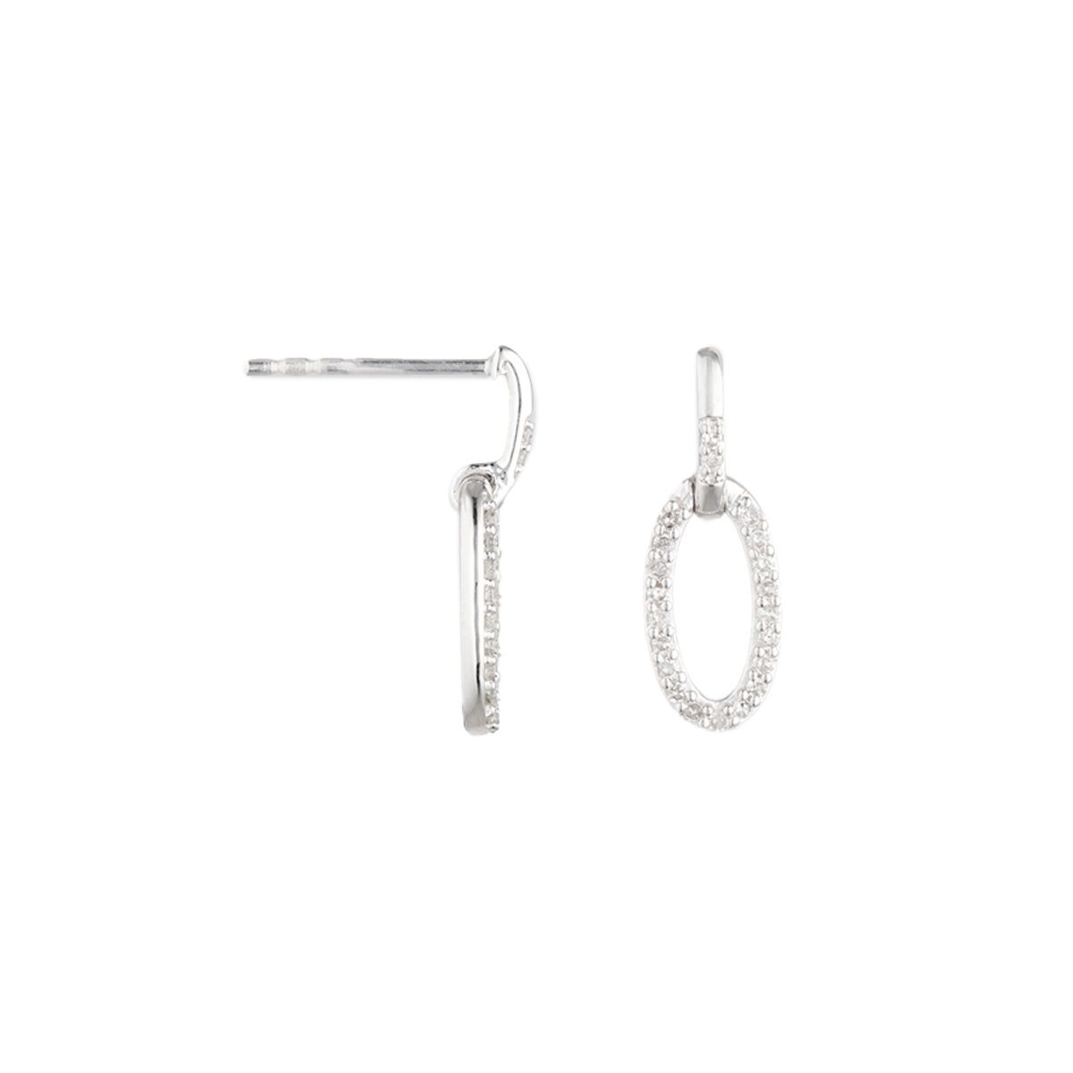 Boucles d'oreilles "Frédérique" Or blanc et Diamant Boucles d'oreilles "Frédérique" Or blanc et Diamant