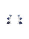 Boucles d'oreilles "Irrésistible" Or blanc et Saphir