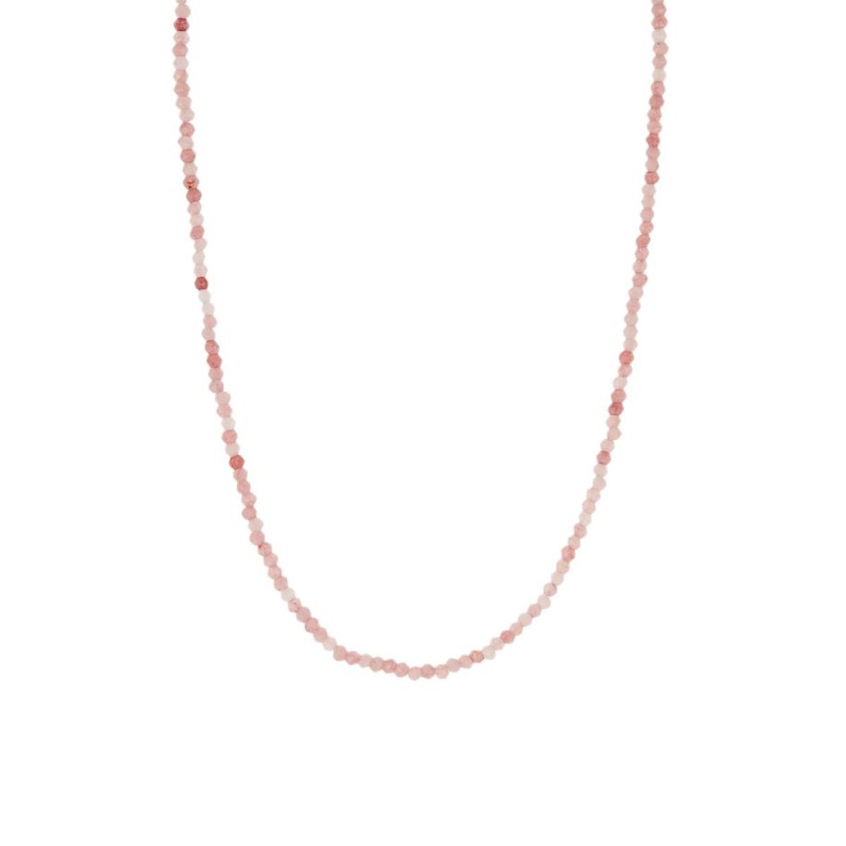 Collier "Incréa" jade rose Laiton doré Collier "Incréa" jade rose Laiton doré