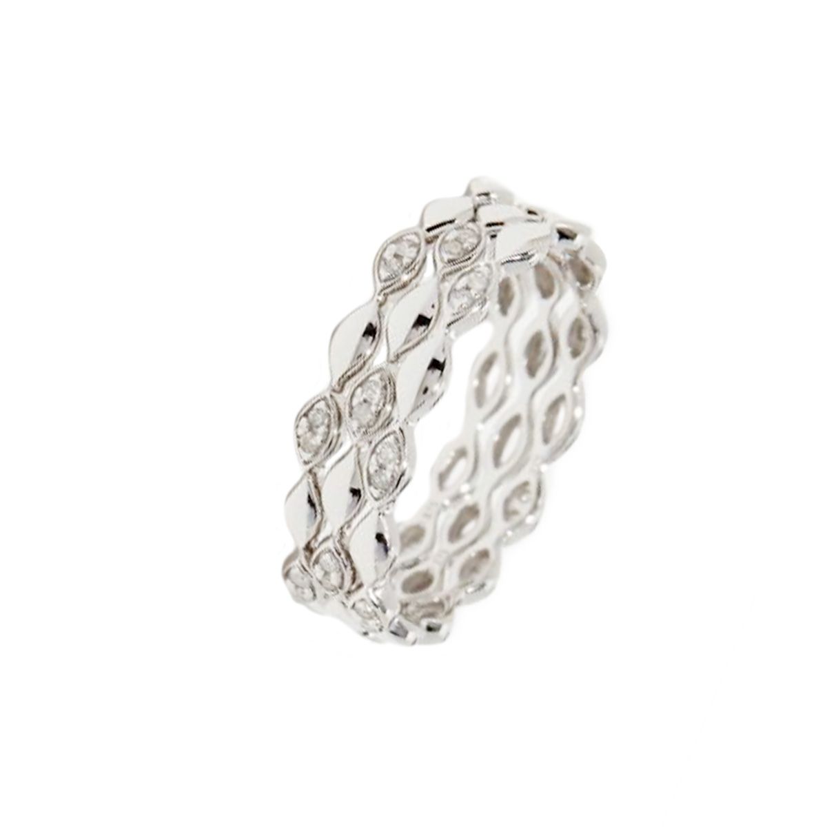 Bague " Joëlle" Or blanc et Diamant Bague " Joëlle" Or blanc et Diamant