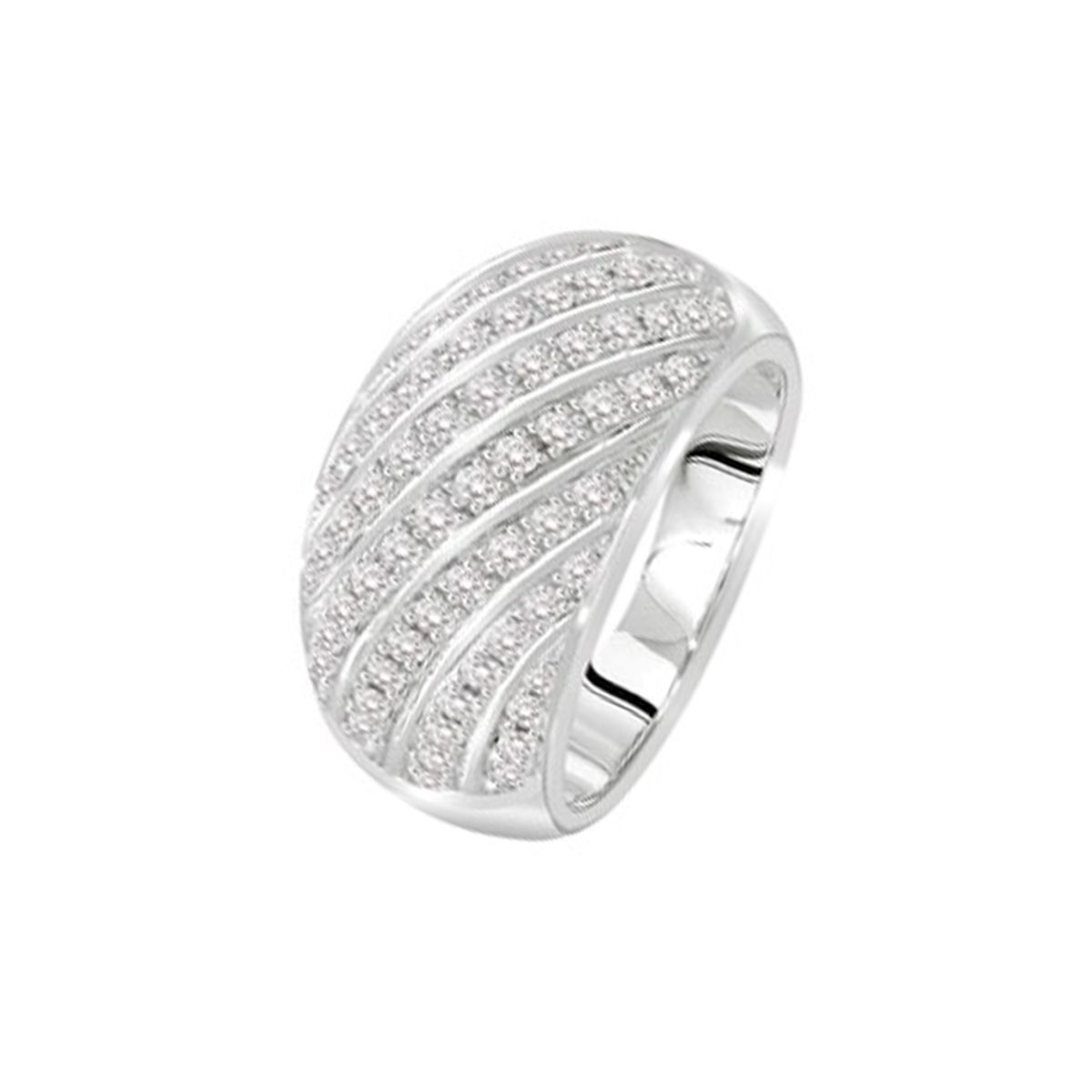 Bague " Corinne" Or blanc et Diamant