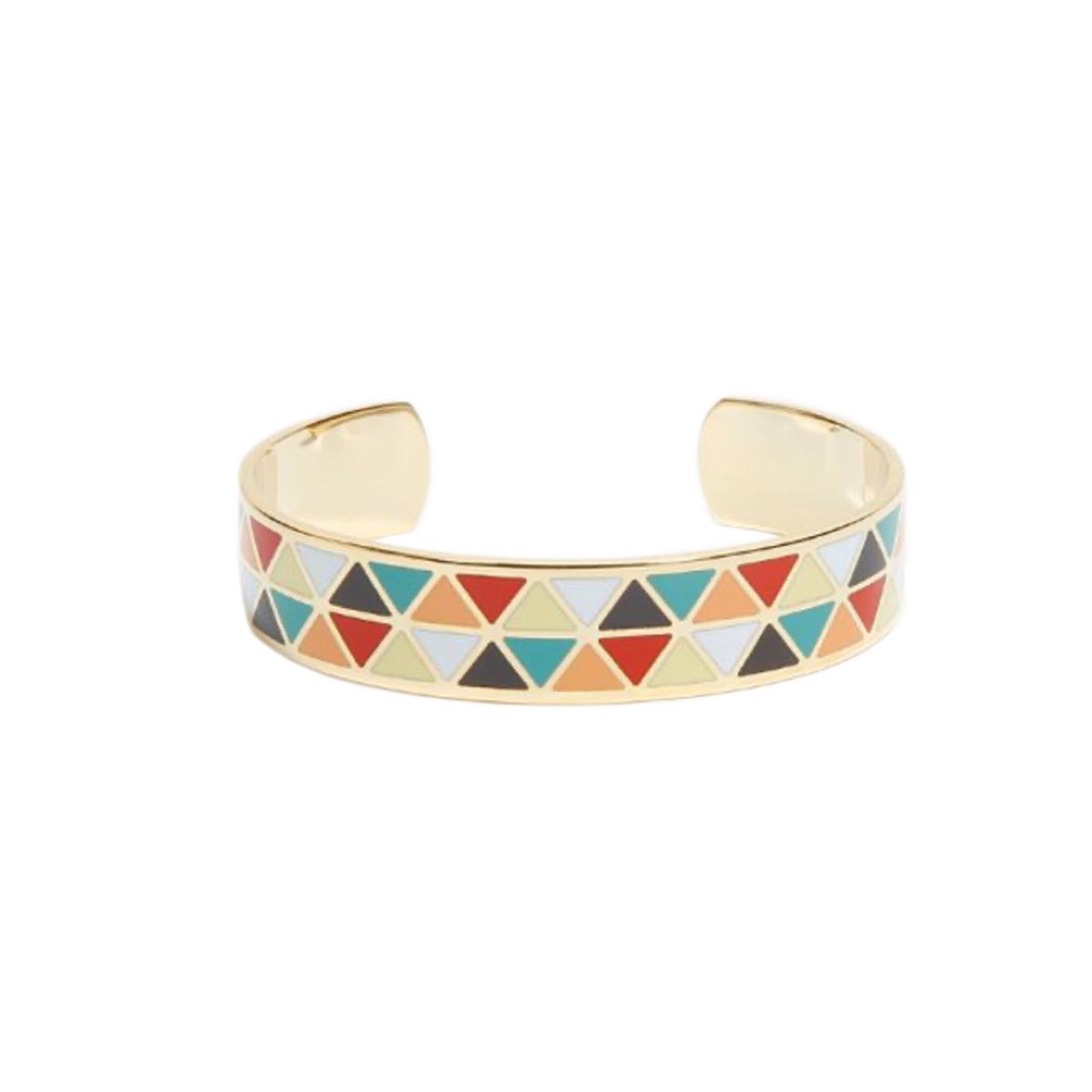 Bracelet Manchette ORCHESTRIS émail mix finition dorée Bracelet Manchette ORCHESTRIS émail mix finition dorée